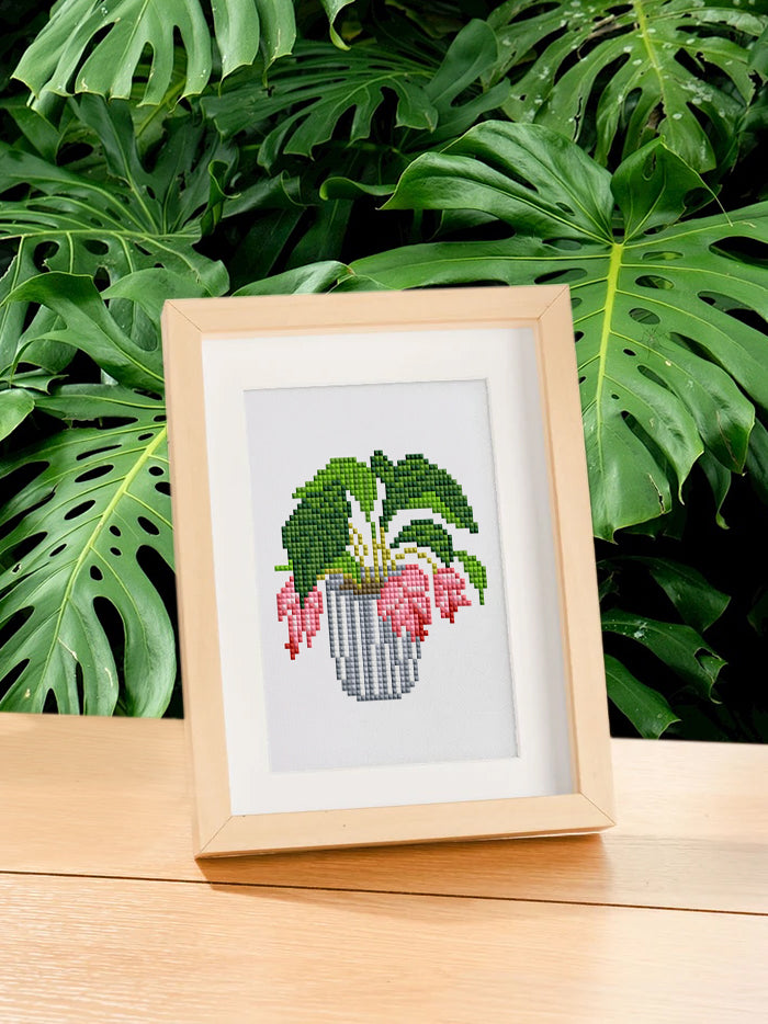 Set of 12 Plants A - Mini Diamond Painting Kit