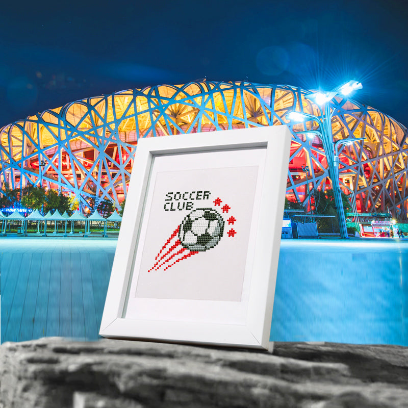 Set of 12 Soccer - Mini Diamond Painting Kit