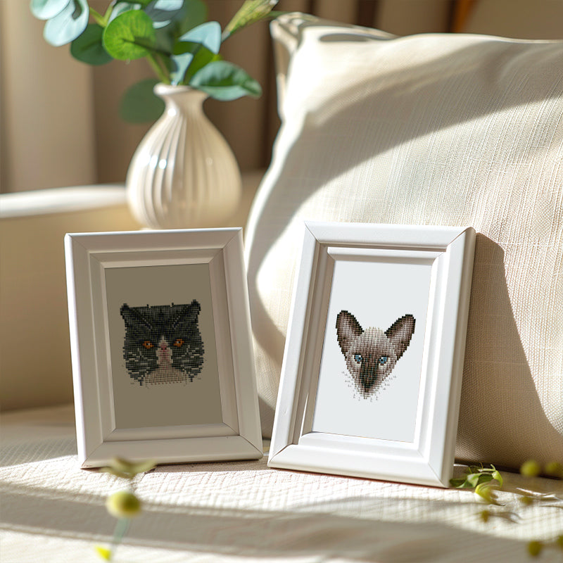 Set of 4 Cats - Mini Diamond Painting Kit