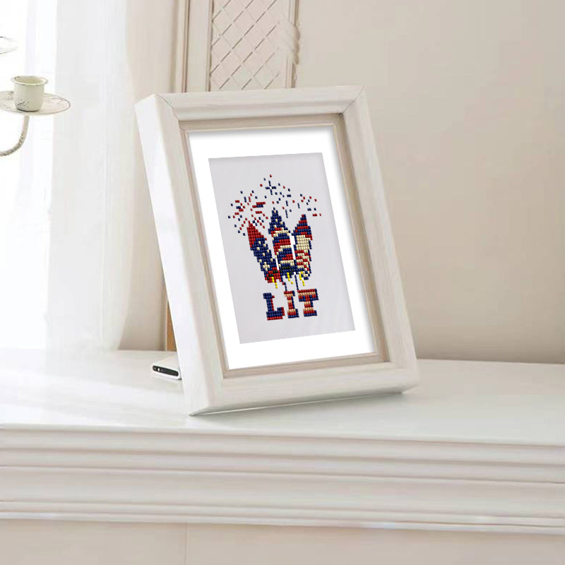 Set of 4 America - Mini Diamond Painting Kit