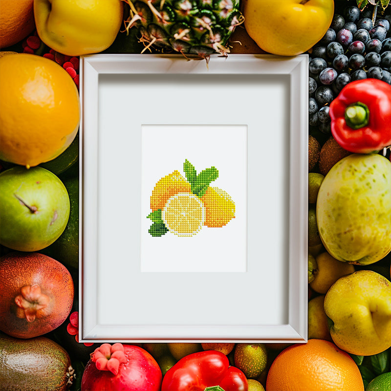 Set of 12 Fruits - Mini Diamond Painting Kit