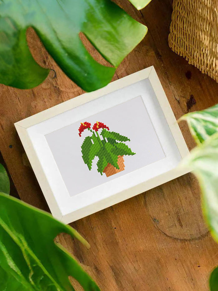 Set of 12 Plants B - Mini Diamond Painting Kit