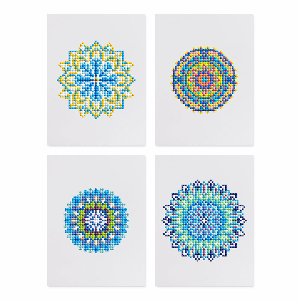 Set of 4 Mandalas - Mini Diamond Painting Kit