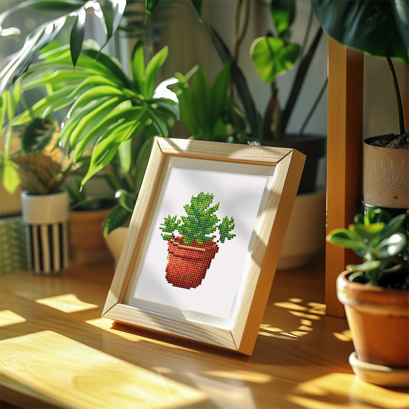 Set of 4 Plants - Mini Diamond Painting Kit