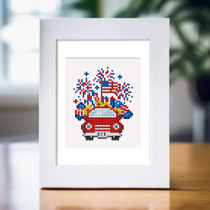 Set of 4 America - Mini Diamond Painting Kit
