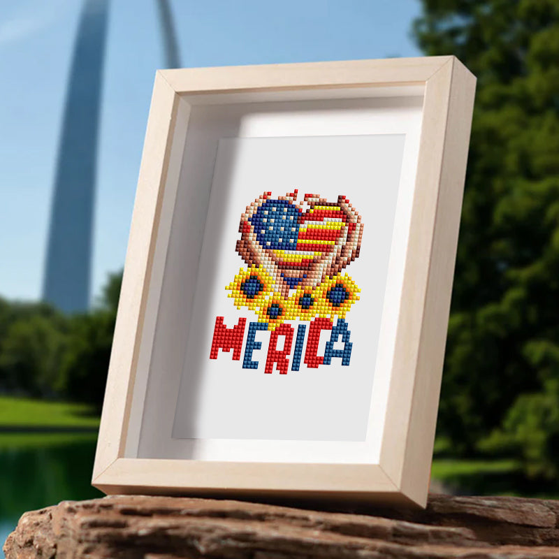 Set of 4 America - Mini Diamond Painting Kit