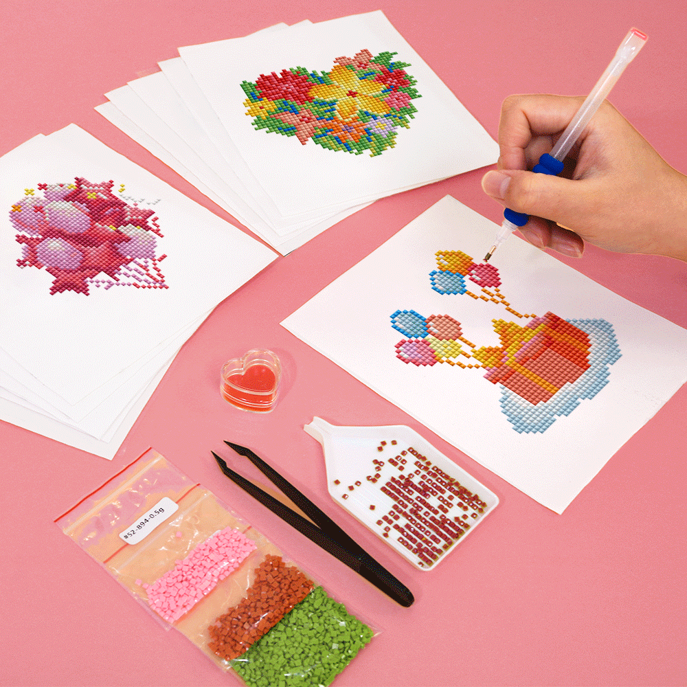 Set of 12 Birthday - Mini Diamond Painting Kit