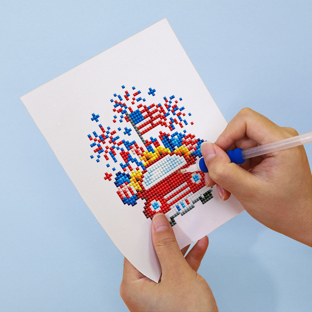 Set of 4 America - Mini Diamond Painting Kit