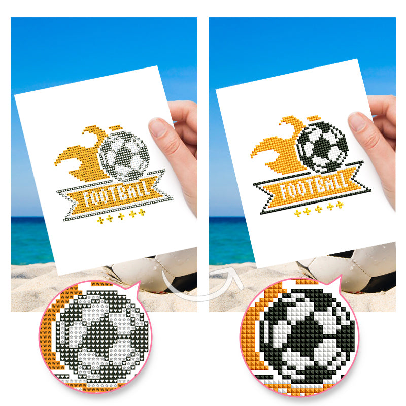 Set of 12 Soccer - Mini Diamond Painting Kit