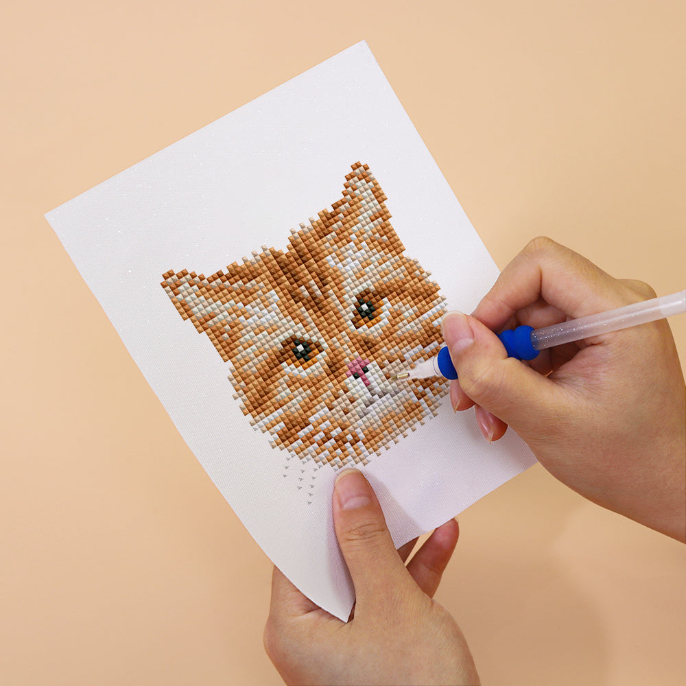 Set of 4 Cats - Mini Diamond Painting Kit