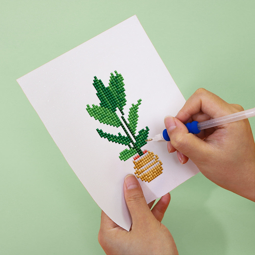 Set of 4 Plants - Mini Diamond Painting Kit