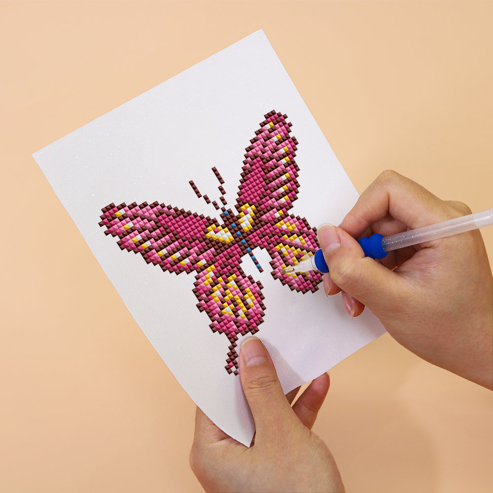 Set of 4 Butterflies - Mini Diamond Painting Kit