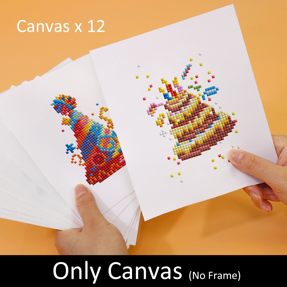 Set of 12 Birthday - Mini Diamond Painting Kit