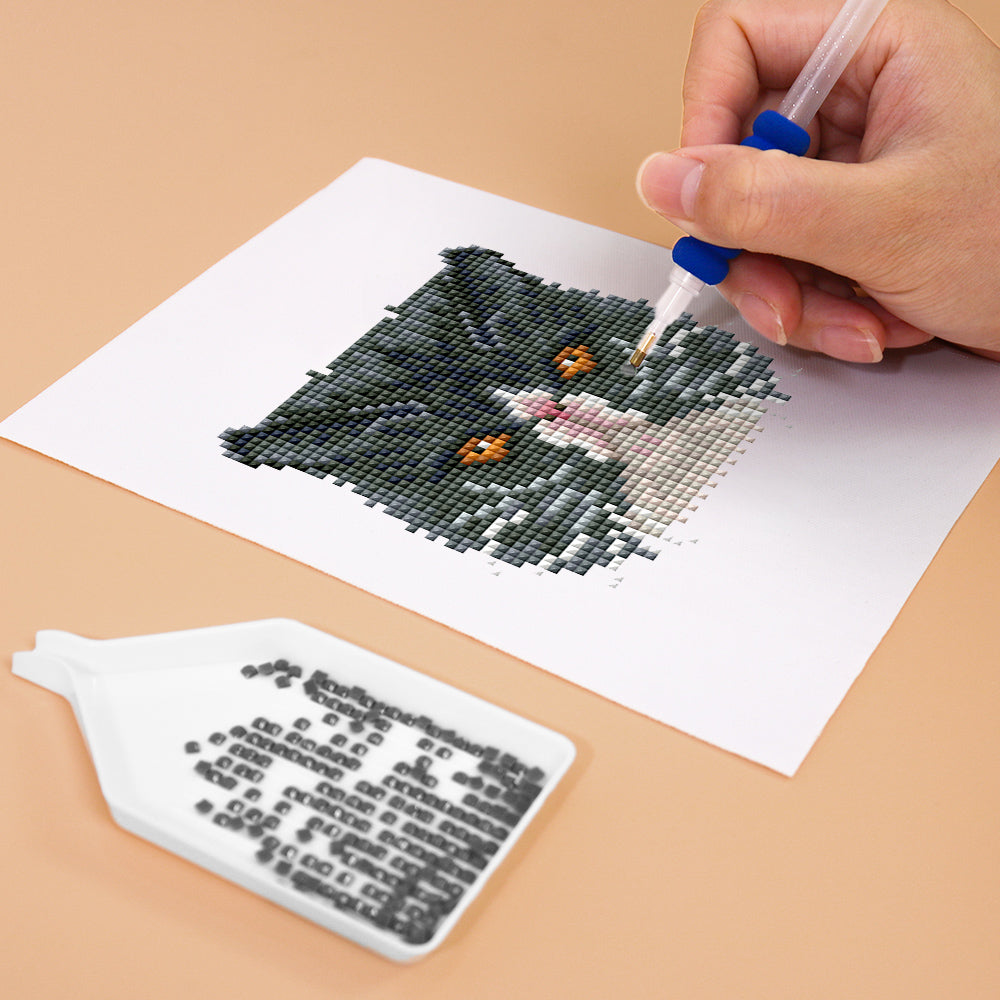Set of 4 Cats - Mini Diamond Painting Kit