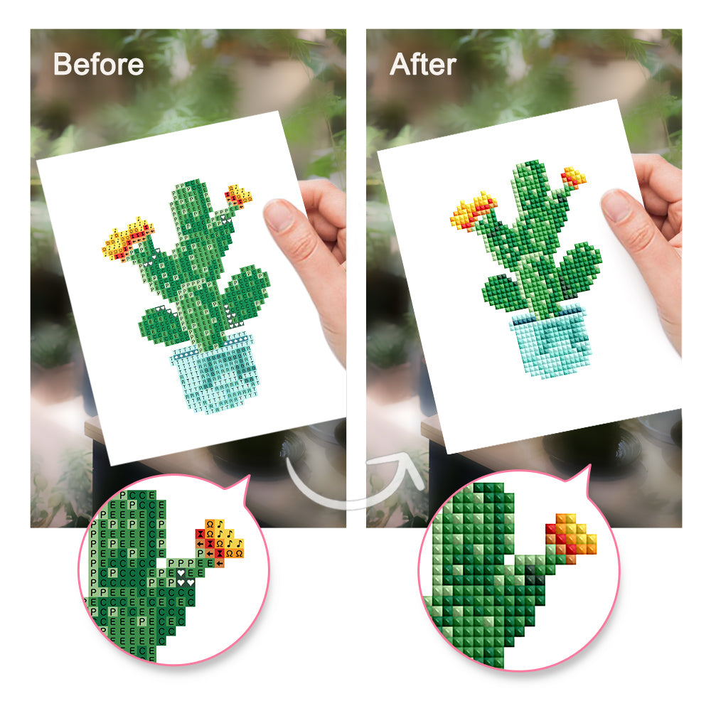 Set of 4 Plants - Mini Diamond Painting Kit