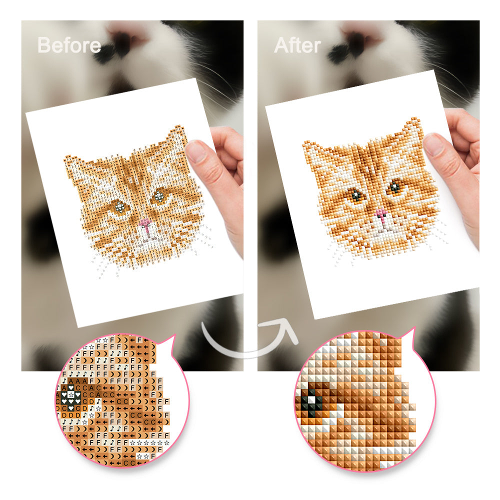 Set of 4 Cats - Mini Diamond Painting Kit