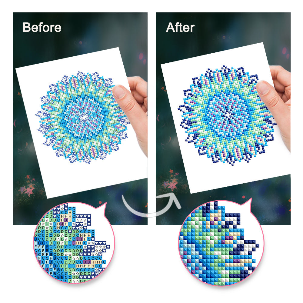 Set of 4 Mandalas - Mini Diamond Painting Kit