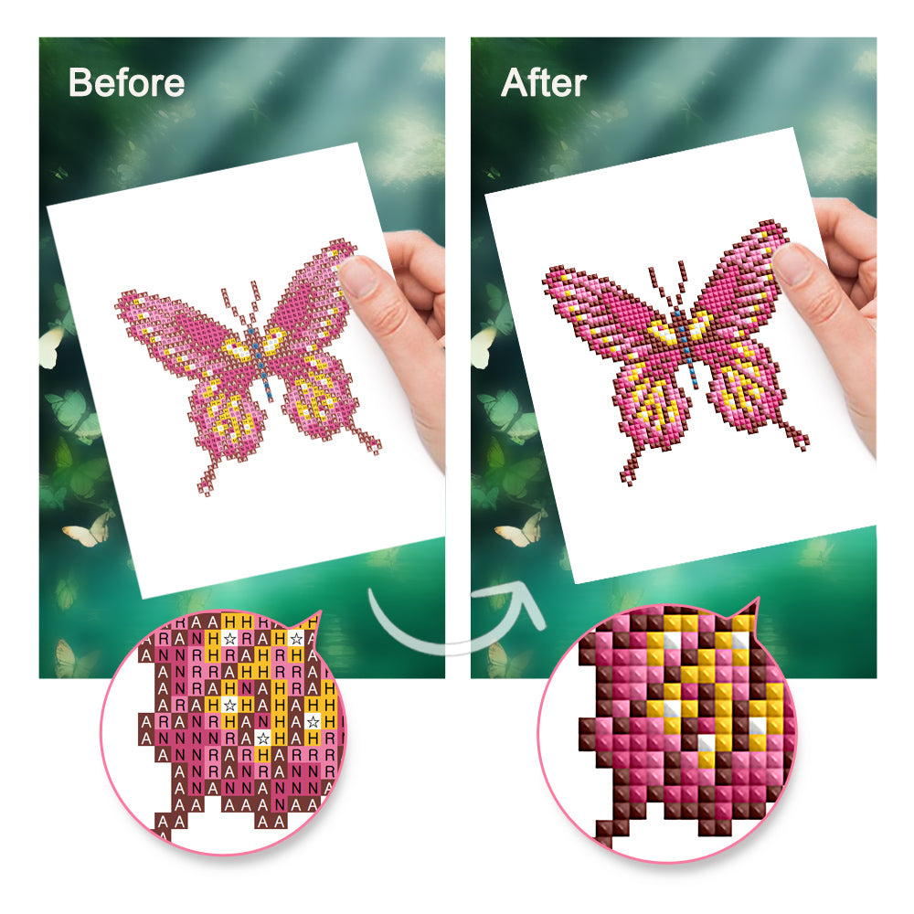 Set of 4 Butterflies - Mini Diamond Painting Kit