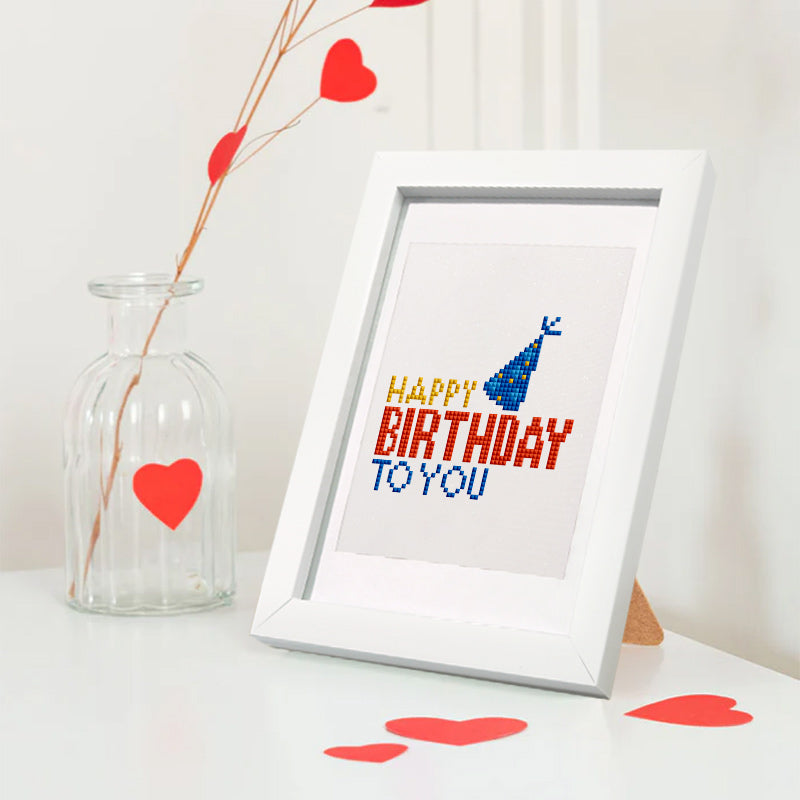 Set of 12 Birthday - Mini Diamond Painting Kit