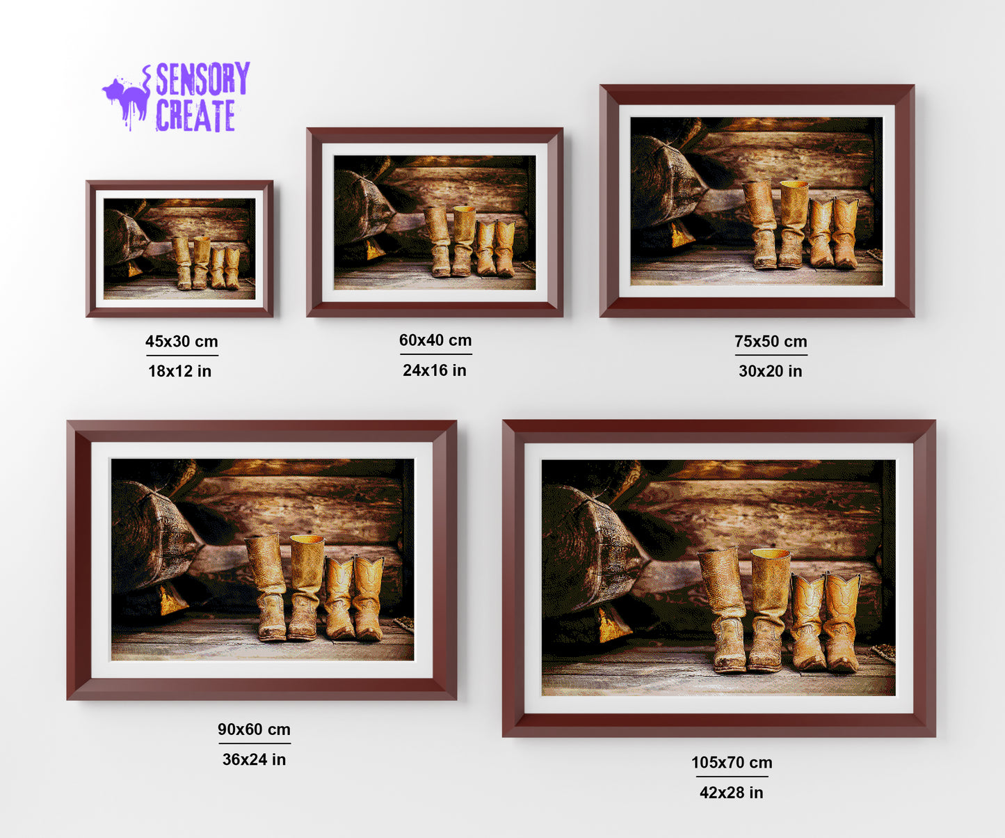Cowboy Boots - Diamond Painting Kit