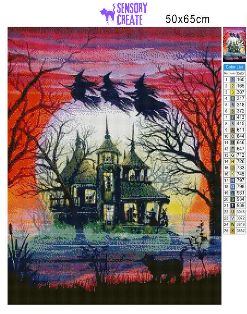 Haunted House - Diamond Painting Kit