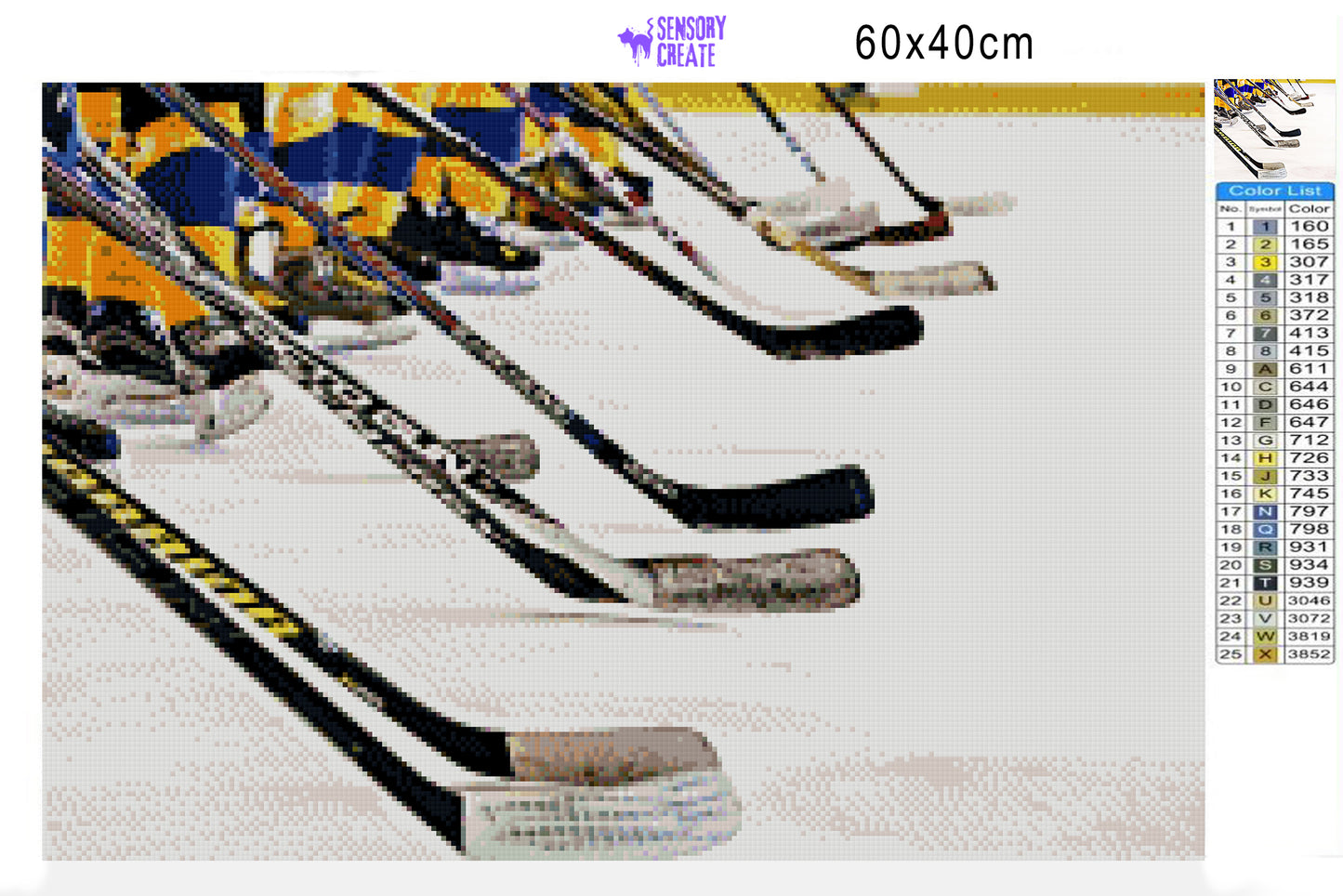 Hockey Sticks - Diamond Painting Kit