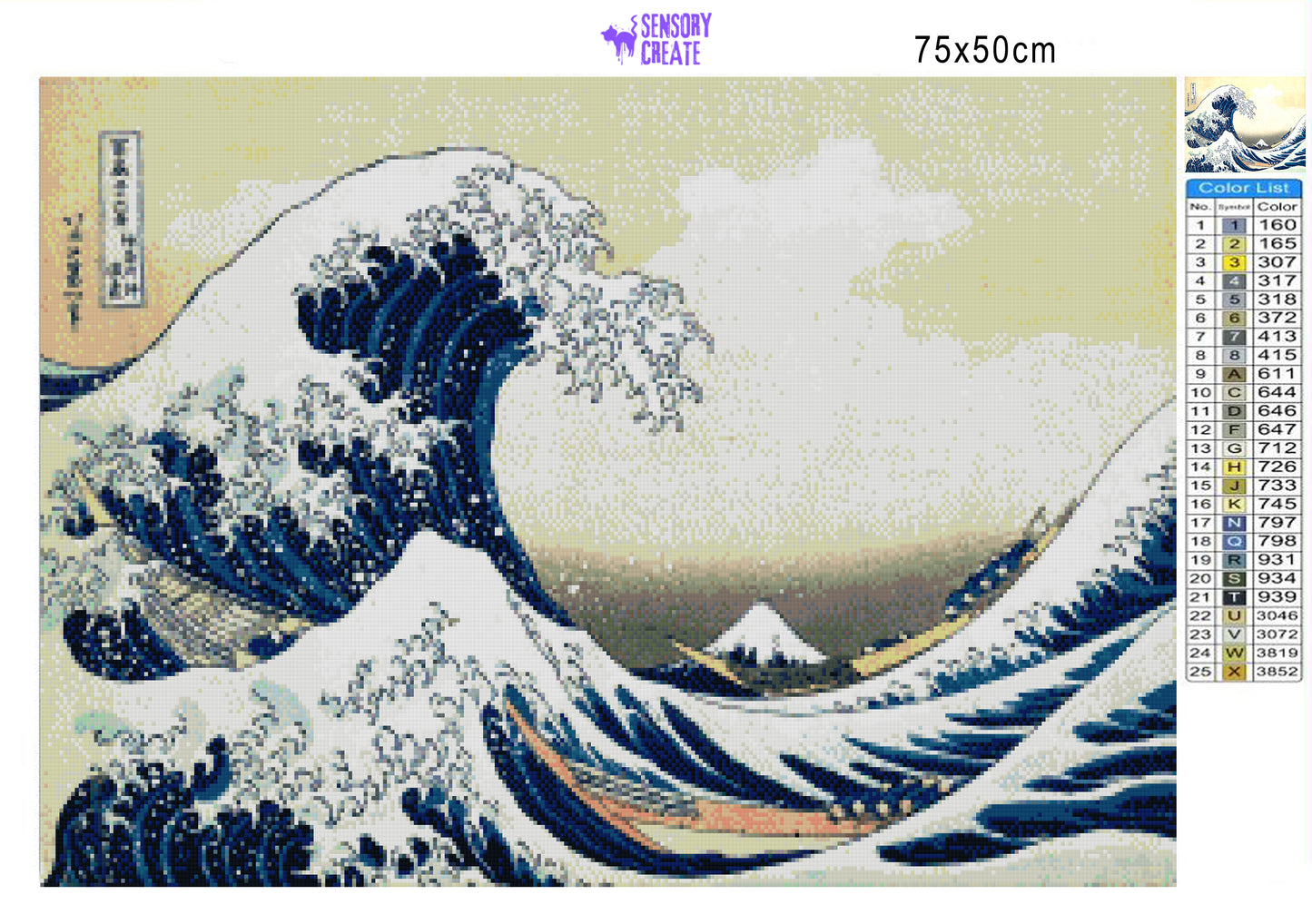 The Underwave off Kanagawa - Diamond Painting Kit