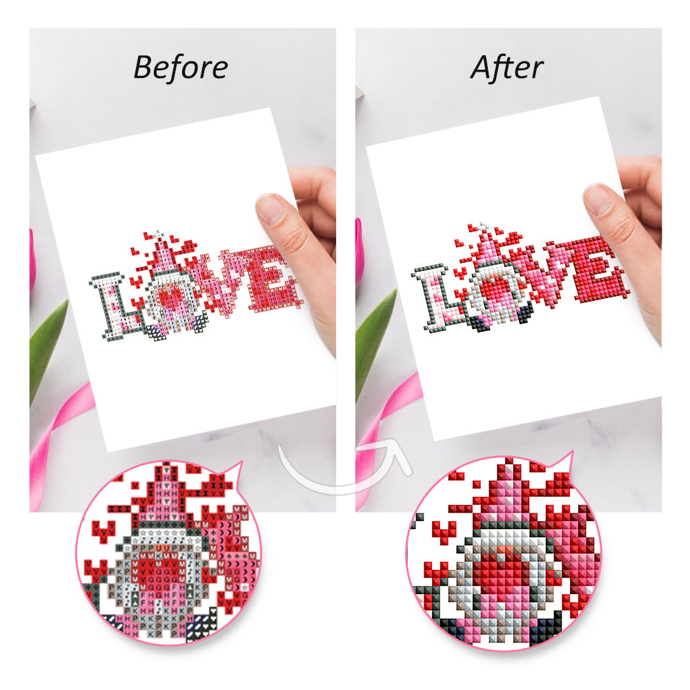 Set of 12 Red Roses - Mini Diamond Painting Kit