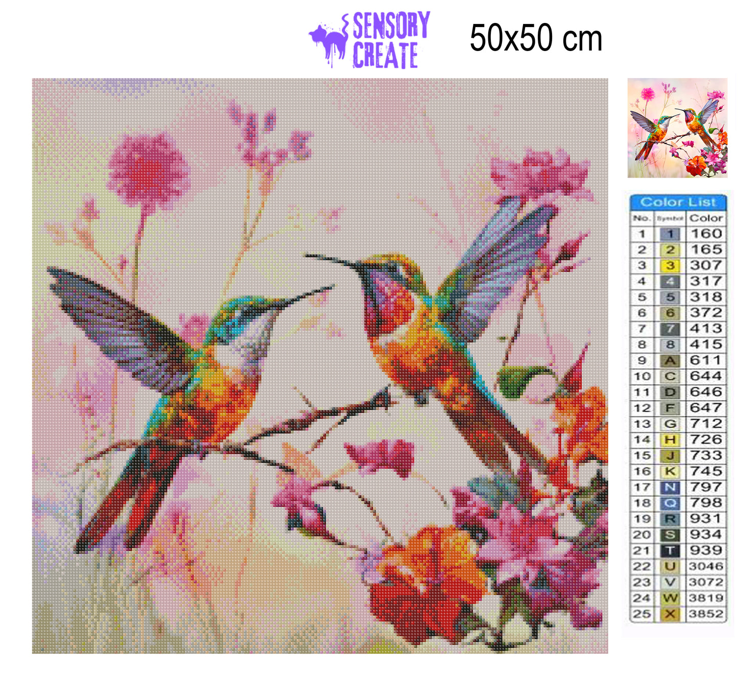 Hummingbirds - Diamond Painting Kit