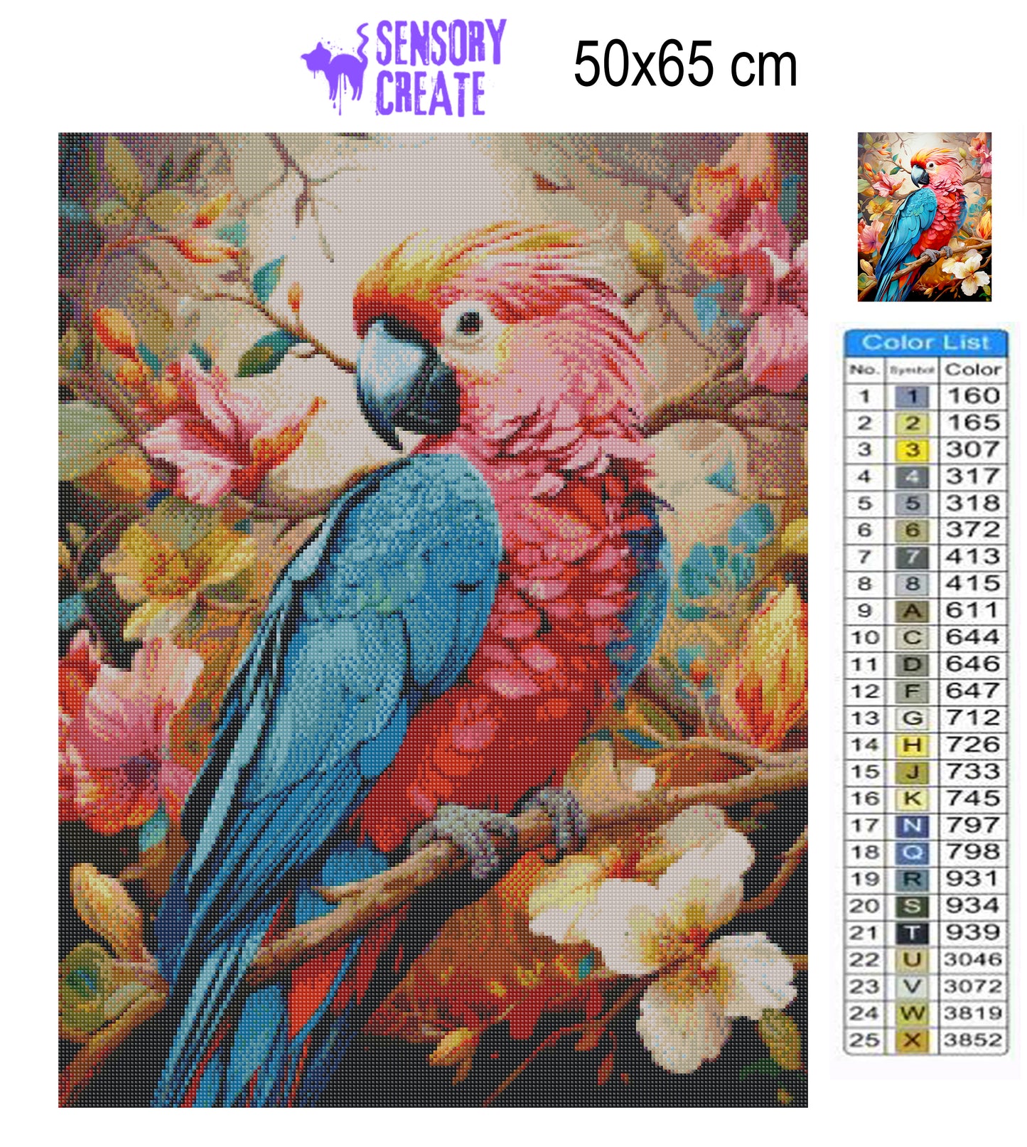 Lovely Macaw - Diamond Painting Kit