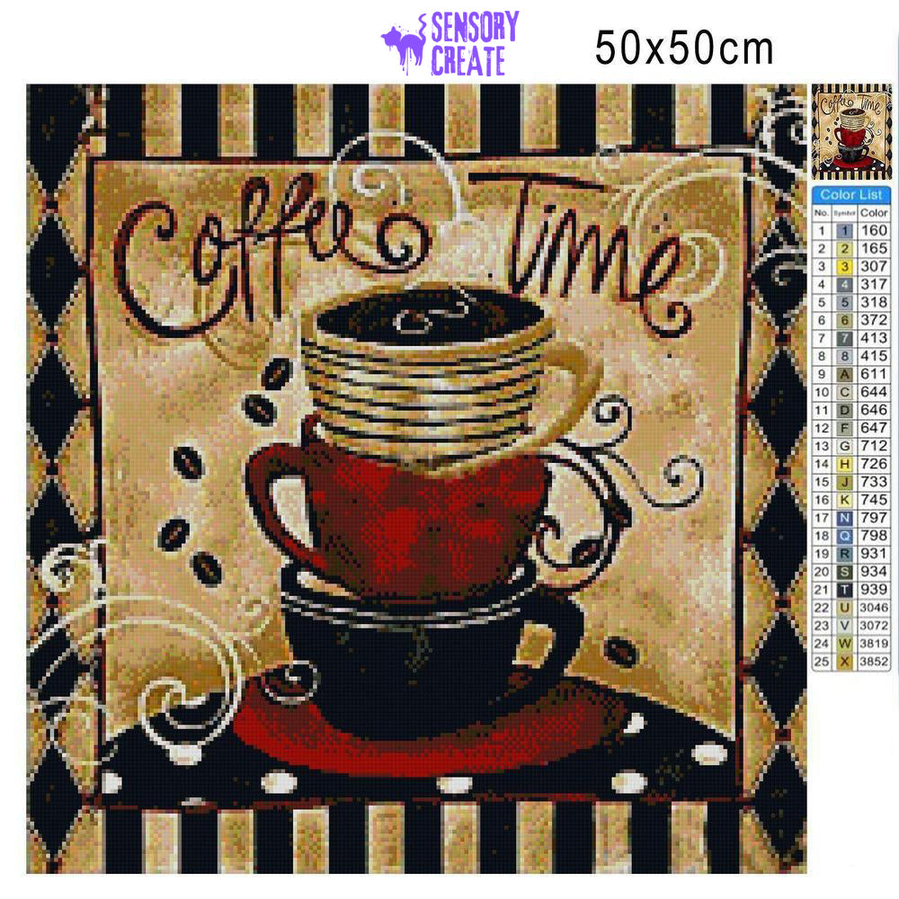 Coffee Time - Diamond Painting Kit
