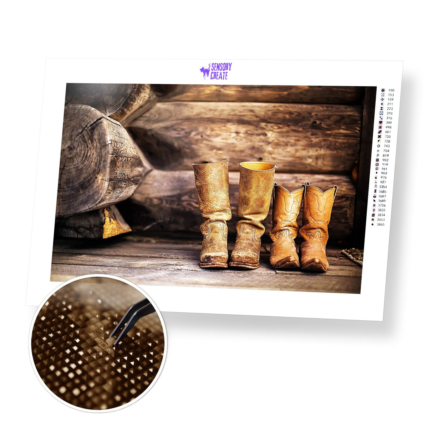 Cowboy Boots - Diamond Painting Kit