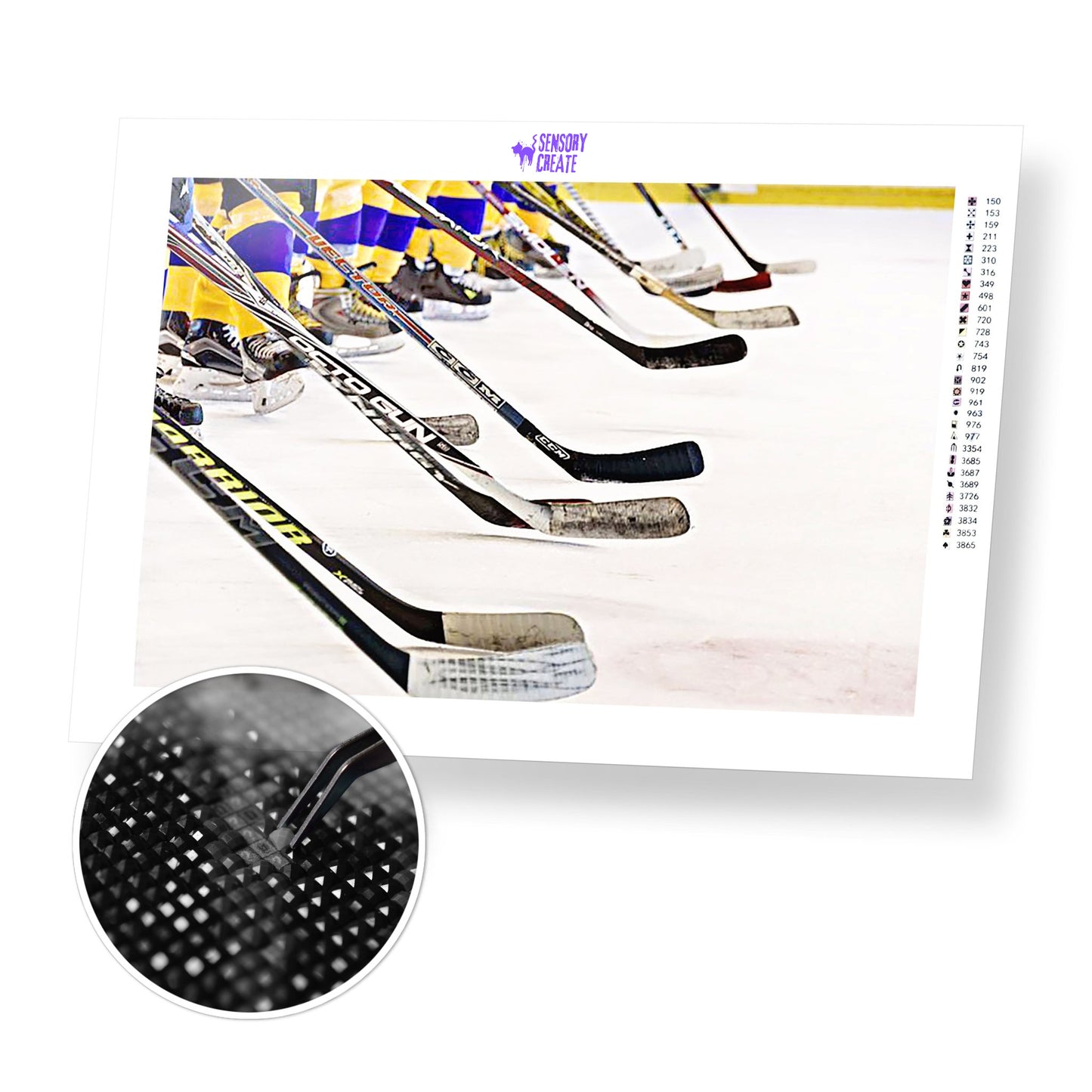 Hockey Sticks - Diamond Painting Kit