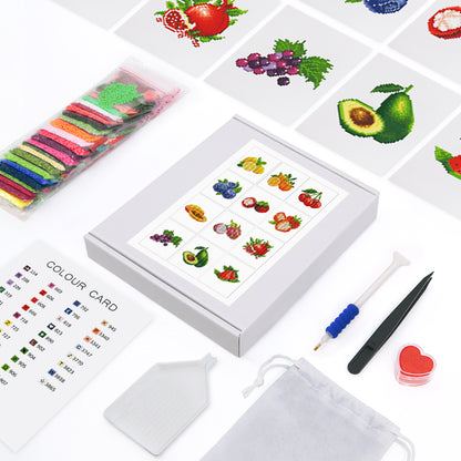 Set of 12 Fruits - Mini Diamond Painting Kit
