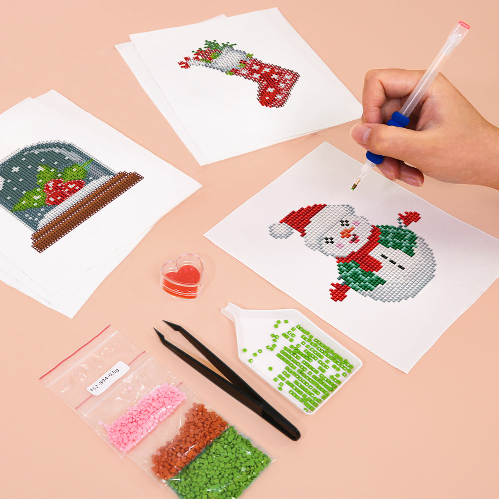 Set of 6 Christmas Items - Mini Diamond Painting Kits