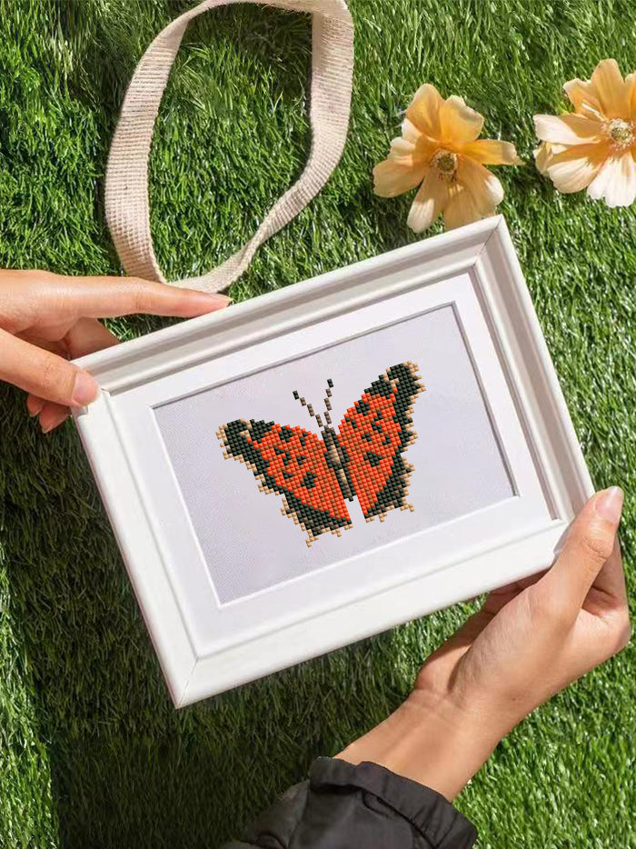 Set of 12 Butterflies A - Mini Diamond Painting Kit