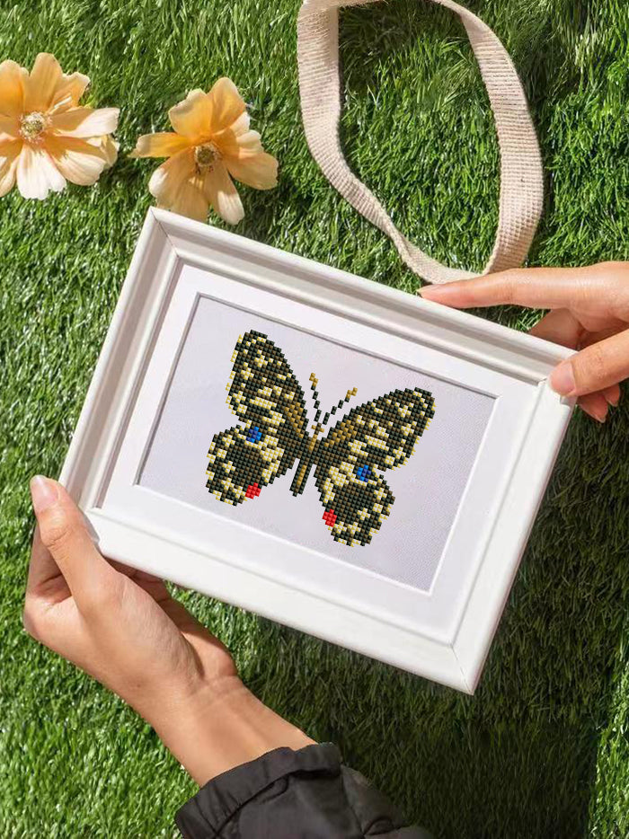 Set of 12 Butterflies A - Mini Diamond Painting Kit