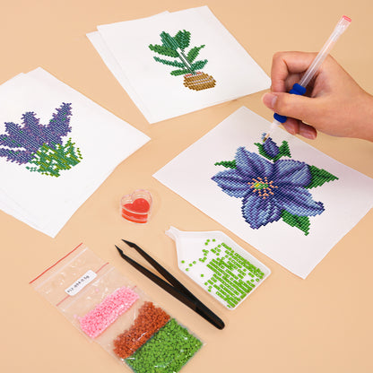Set of 6 Plants - Mini Diamond Painting Kits