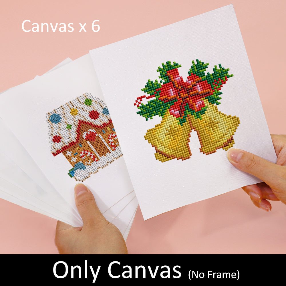 Set of 6 Christmas Items - Mini Diamond Painting Kits