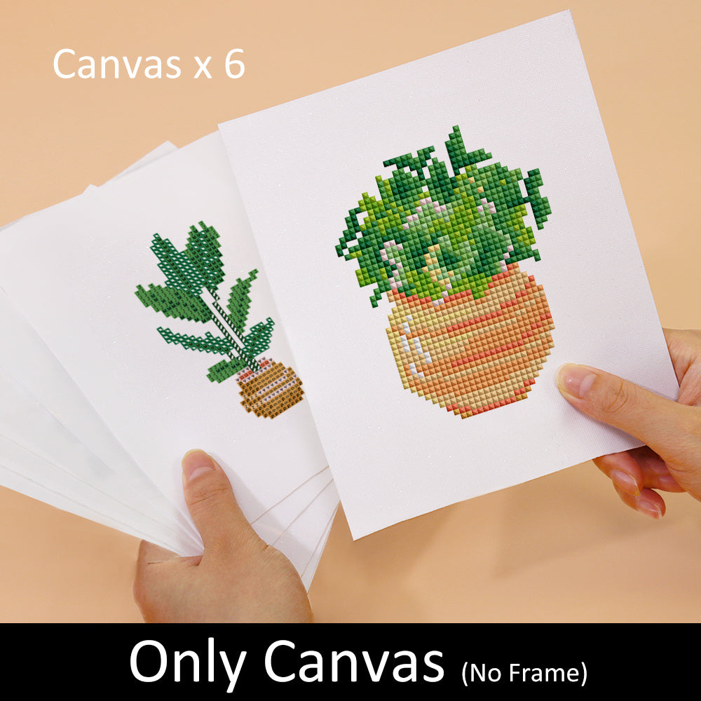 Set of 6 Plants - Mini Diamond Painting Kits