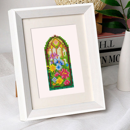 Set of 12 Floral Windows - Mini Diamond Painting Kit