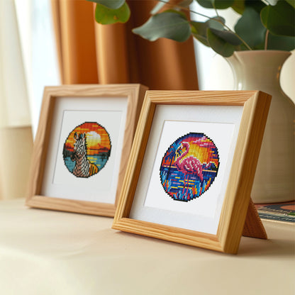 Set of 4 Colorful Animals - Mini Diamond Painting Kit