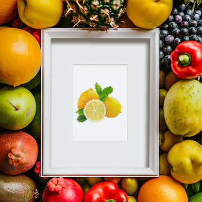 Set of 12 Fruits - Mini Diamond Painting Kit