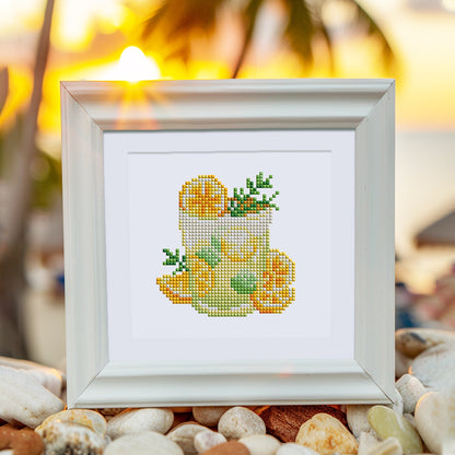 Set of 12 Juice and Shakes - Mini Diamond Painting Kit