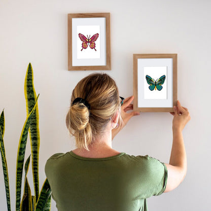Set of 4 Butterflies - Mini Diamond Painting Kit