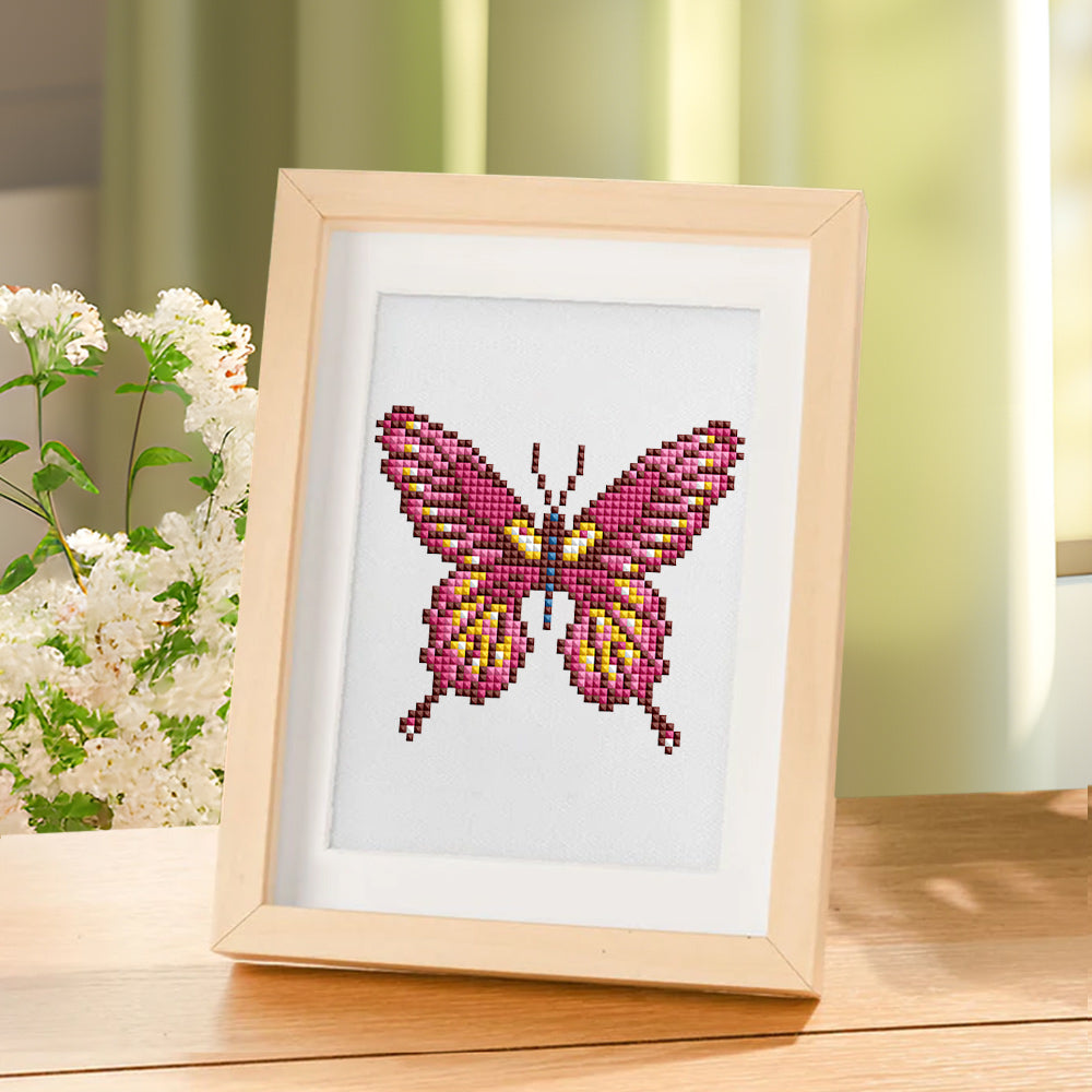 Set of 12 Butterflies B - Mini Diamond Painting Kit