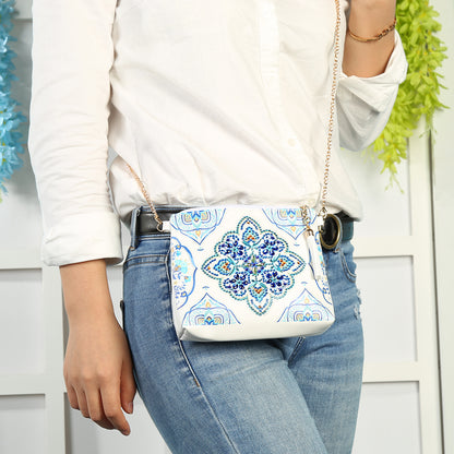Elegance in Blue - Diamond Painting Hand Bag