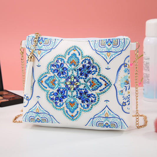 Elegance in Blue - Diamond Painting Hand Bag