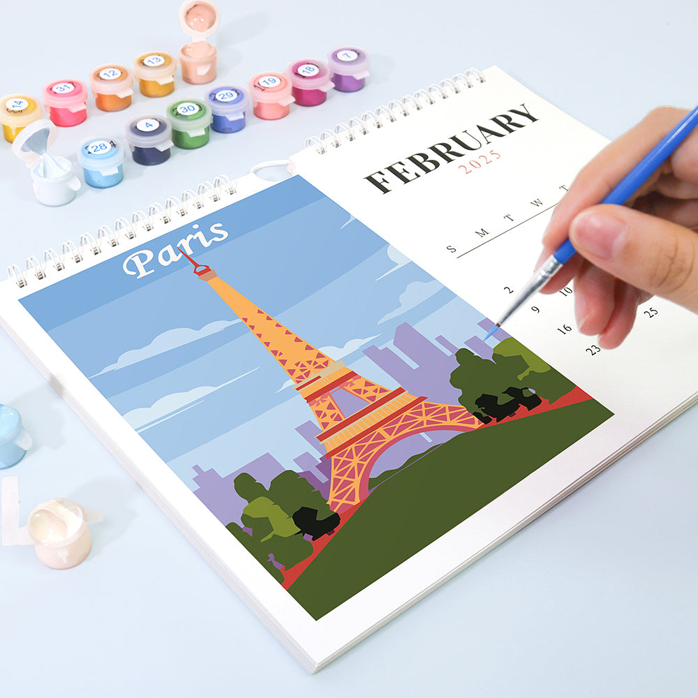 2025 Landmarks Paint By Numbers Calendar