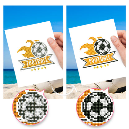 Set of 12 Soccer - Mini Diamond Painting Kit